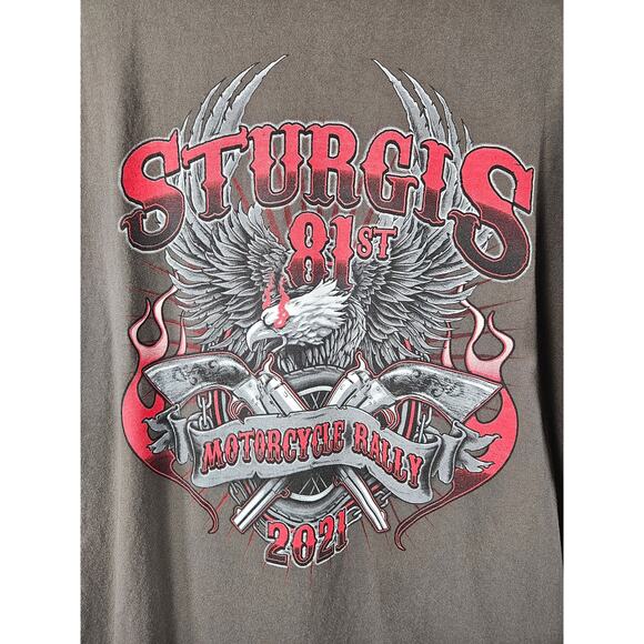 Gildan Heavy Cotton Men's Sturgis Motorcycle Rally 2021 TShirt Short Sleeve XL - Picture 1 of 6